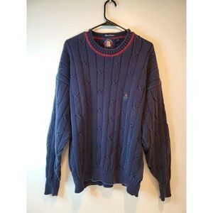 Vintage Gant Salty Dog Sweater Men’s XL Tall Pullover Crewneck Dark Blue Clean